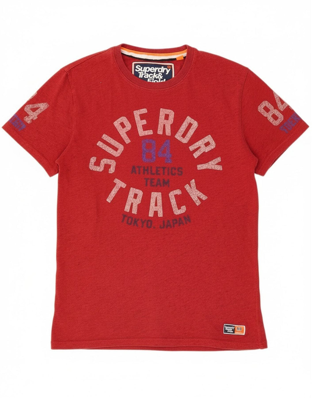 Superdry Mens Graphic T-Shirt Top Médio Algodão Vermelho