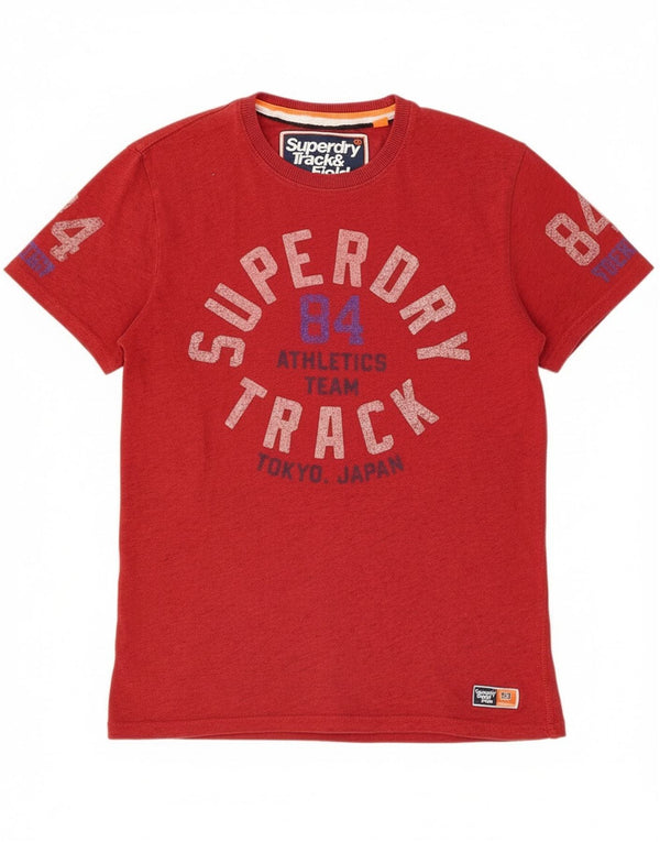 Superdry Mens Graphic T-Shirt Top Médio Algodão Vermelho