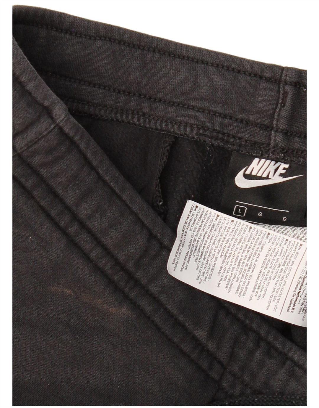 Calça de treino masculina NIKE Joggers grande algodão preto