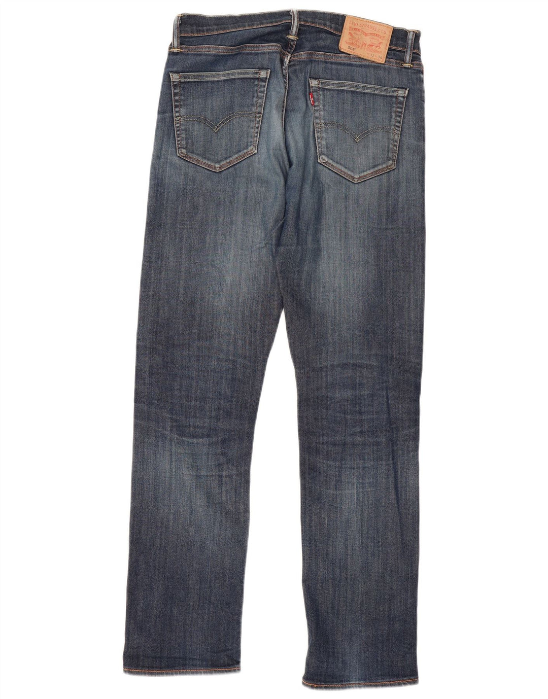Levi's Masculino 504 Straight Jeans W32 L34 Azul Marinho Algodão