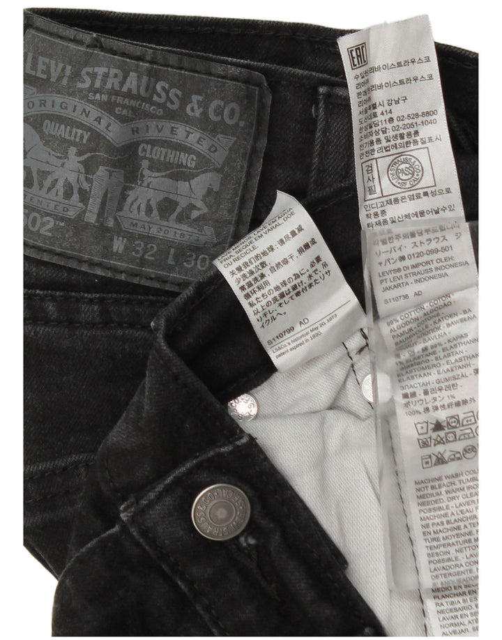 Levi's Masculino 502 Tapered Jeans W32 L30 Cinza Algodão