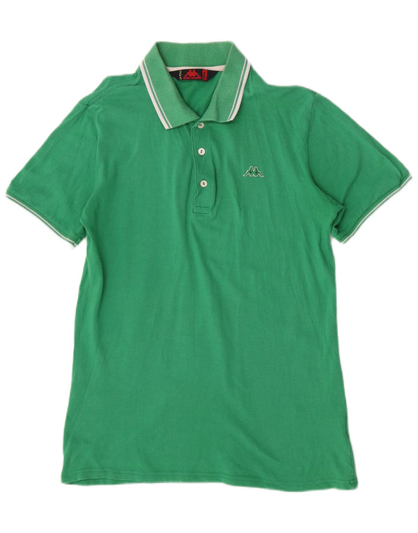 Kappa Polo Masculino Large Green Striped Cotton