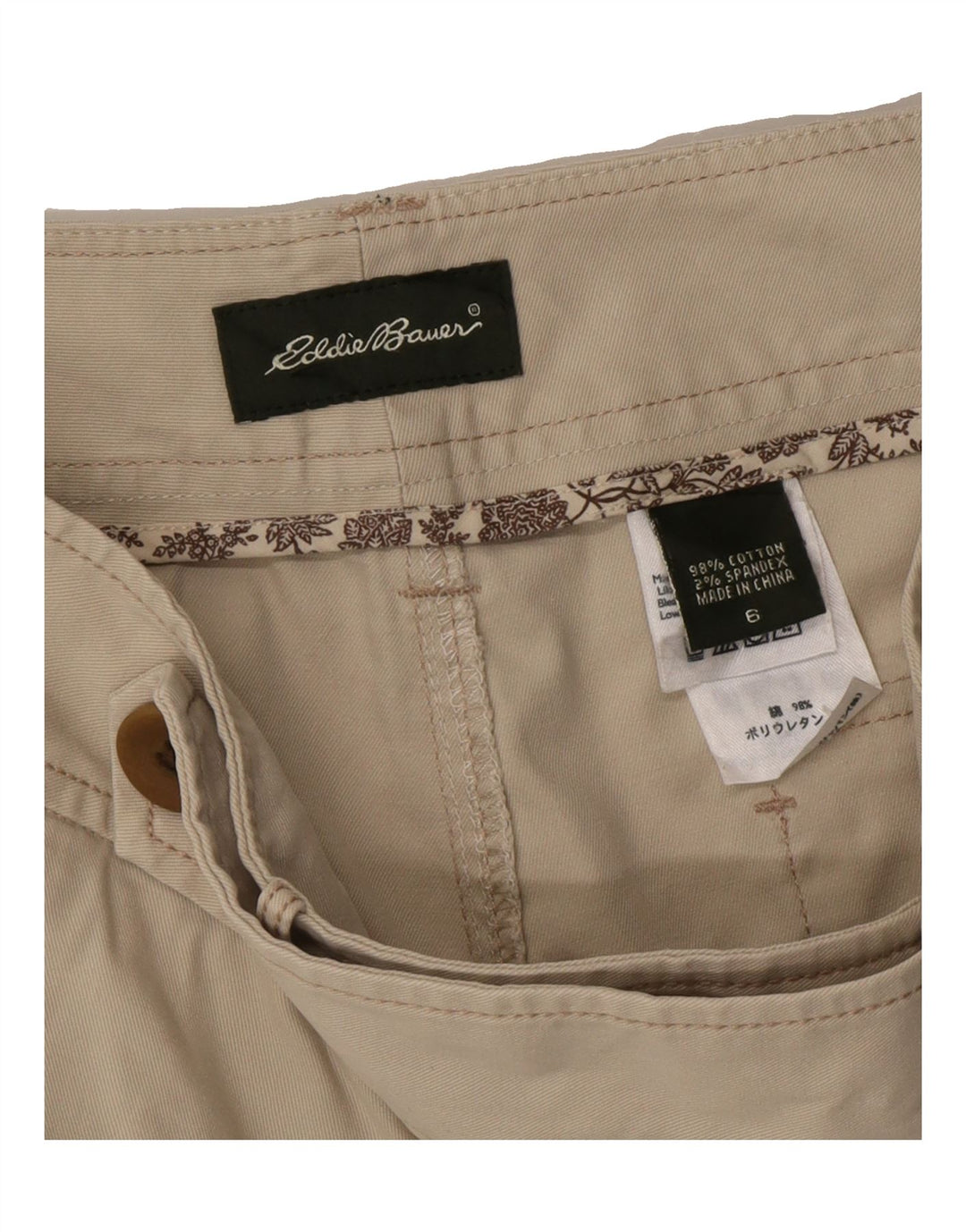 EDDIE BAUER Womens Bermuda Shorts US 6 XS W28  Beige Cotton Vintage Eddie Bauer and Second-Hand Eddie Bauer from Messina Hembry 