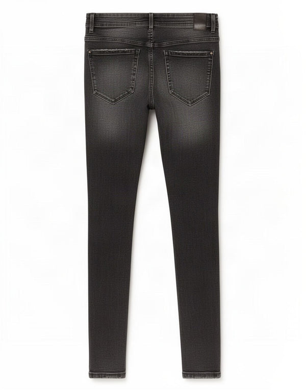 Calça jeans skinny feminina Zara Trafaluc desgastada EU 36 XS W26 L27 cinza