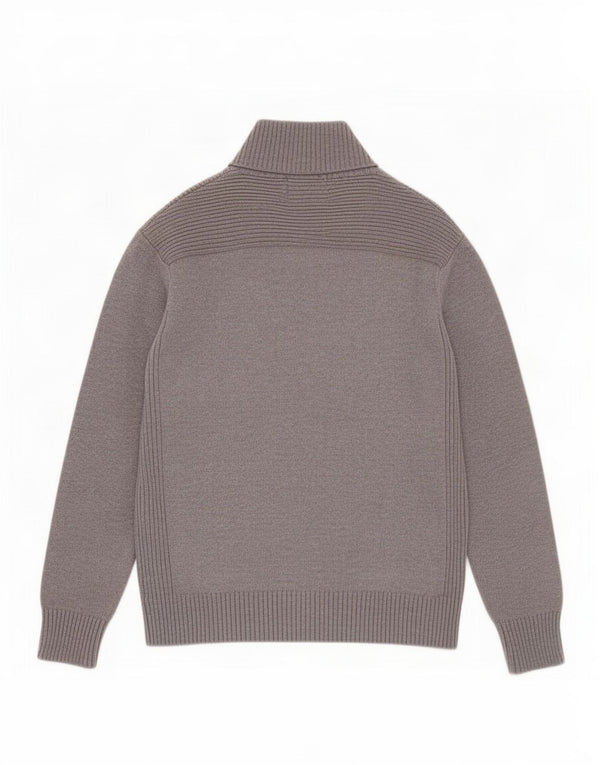 Suéter cardigã masculino Jack & Jones grande algodão cinza
