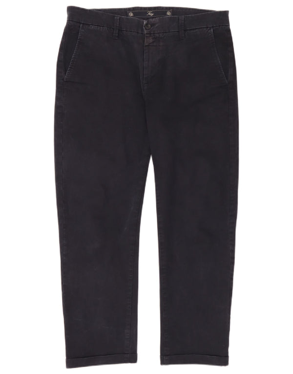 Fay Calça Chino Masculina Reta W36 L28 Algodão Azul Marinho