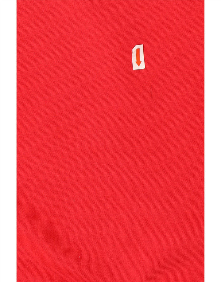 ADIDAS Mens Climalite Moletom Jumper Médio Vermelho Colourblock Algodão