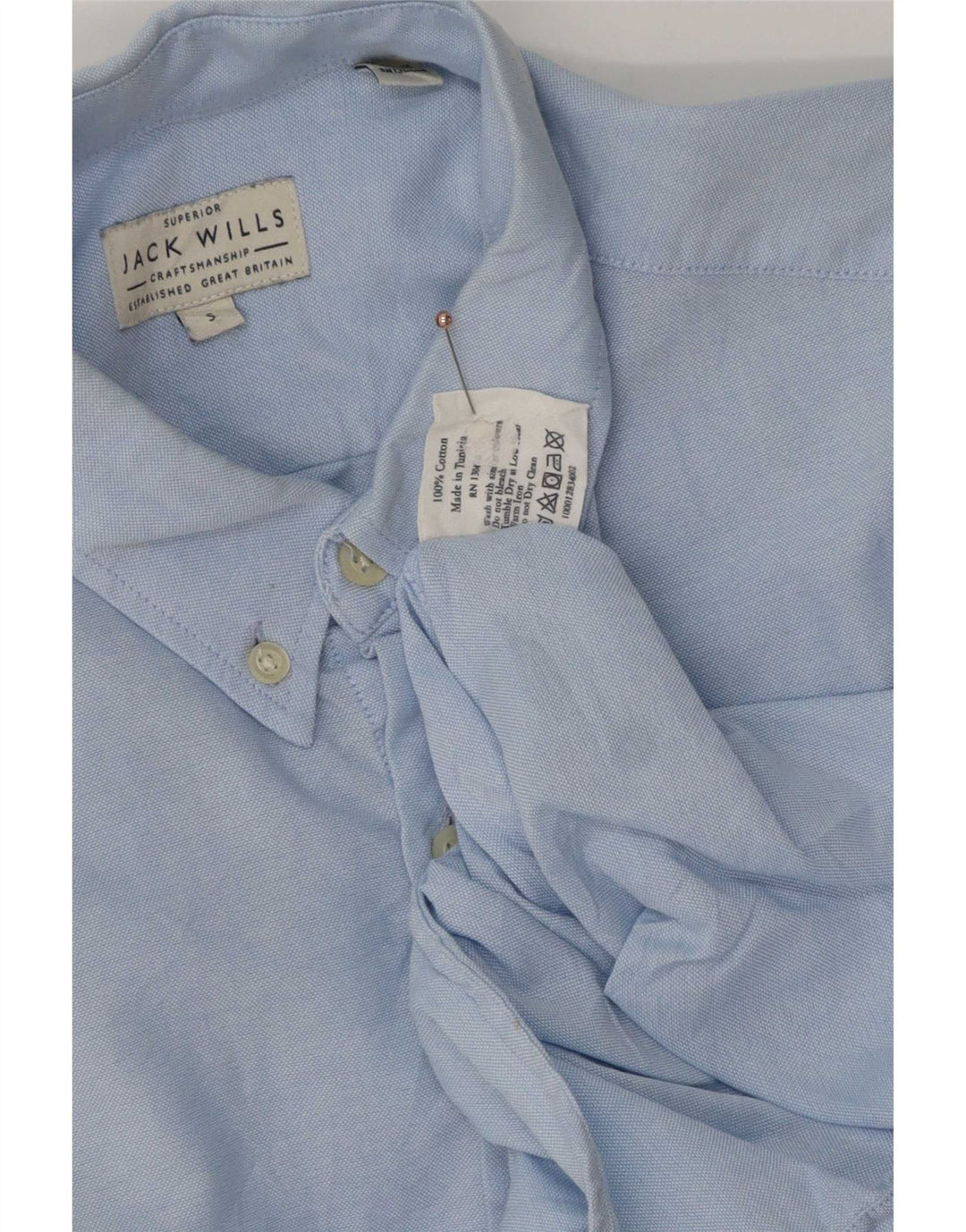 Camisa masculina Jack Wills pequena azul algodão