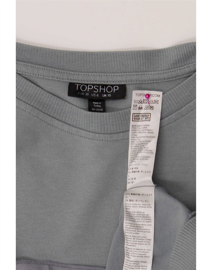 Suéter feminino Topshop UK 10 poliéster cinza pequeno