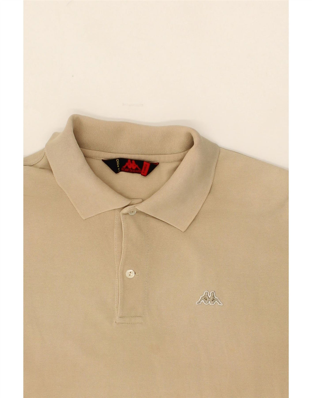 KAPPA Mens Polo Shirt XL Beige Cotton Vintage Kappa and Second-Hand Kappa from Messina Hembry 