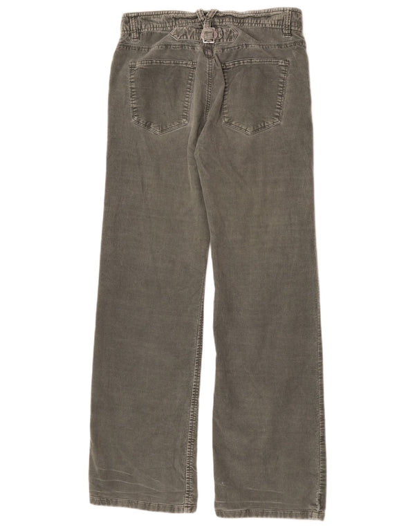 Calça feminina casual de veludo solto da Gap Reino Unido 6 XS W26 L30 algodão cáqui