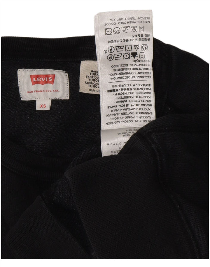 Moletom oversized feminino LEVI'S UK 6 XS algodão preto