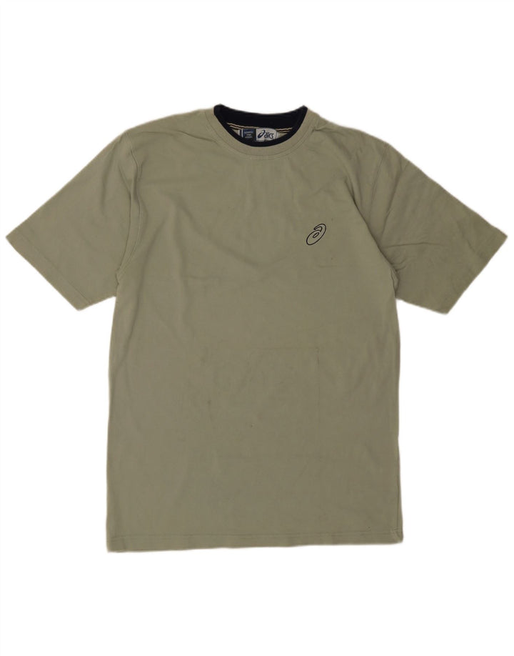 Camiseta masculina Asics Top grande algodão verde