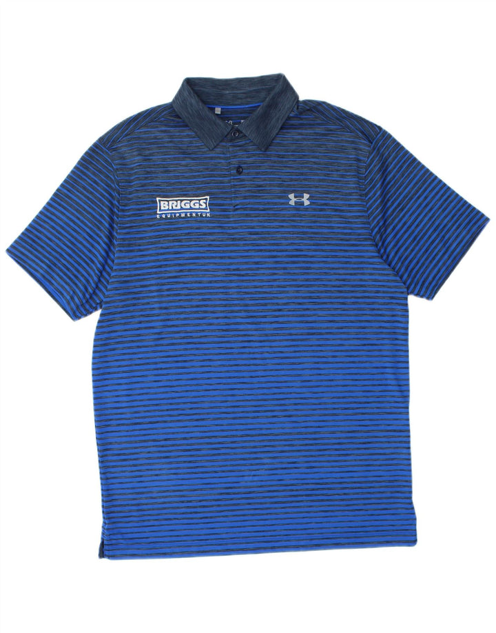 Camisa polo masculina Under ARMOR Heat Gear Graphic listrada azul média