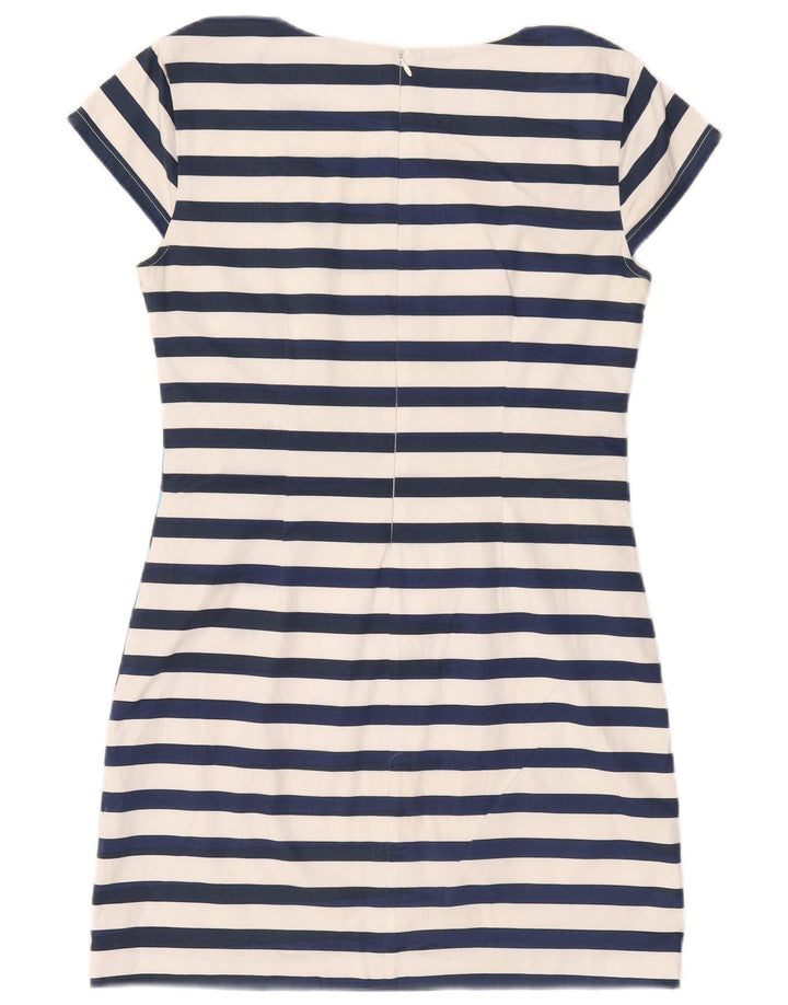 Vestido feminino Desigual com bainha gráfica EU 40 médio listrado branco