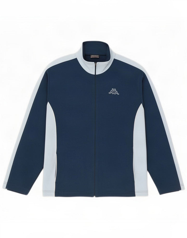 Kappa Mens Tracksuit Top Jacket 2XL Azul marinho Colourblock Poliéster