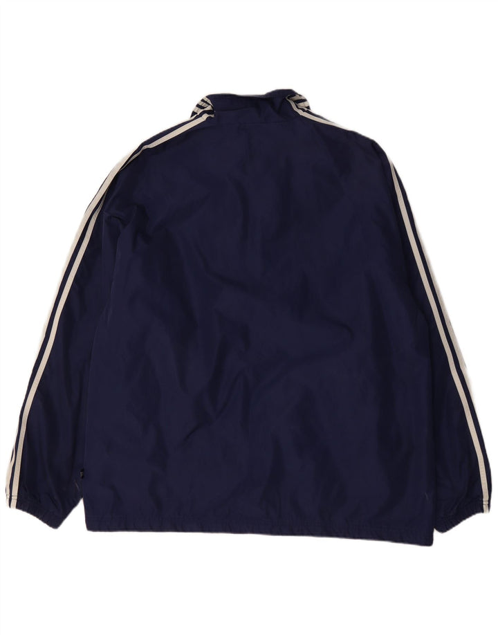 Jaqueta corta-vento masculina Adidas UK 44/46 grande azul marinho poliamida