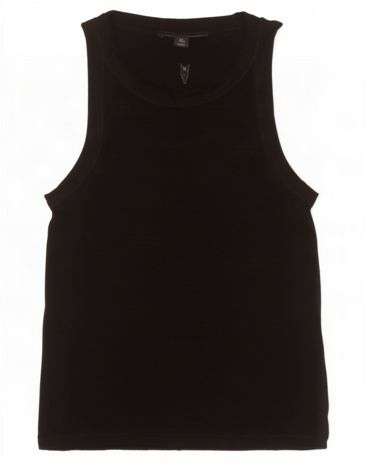Colete feminino All Saints UK 10 pequeno Lyocell preto