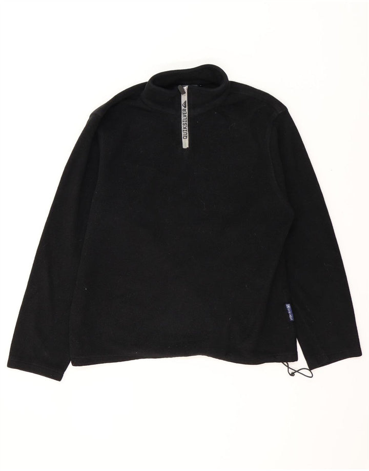 Suéter masculino de lã com zíper e gola QUIKSILVER grande poliéster preto