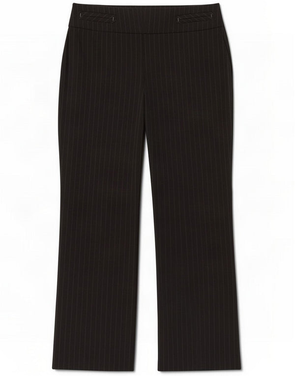Marks & Spencer Calças casuais femininas UK 16 Grande W34 L30 Riscas cinza