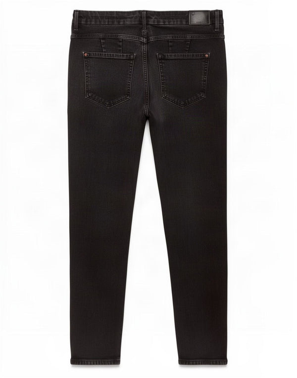 Calça jeans feminina Marks & Spencer The Magic Straight UK 16 grande W34 L26 preta