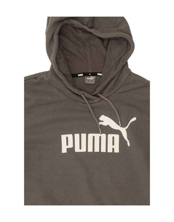 PUMA Mens Graphic Hoodie Jumper Large Grey Cotton Vintage Puma and Second-Hand Puma from Messina Hembry 