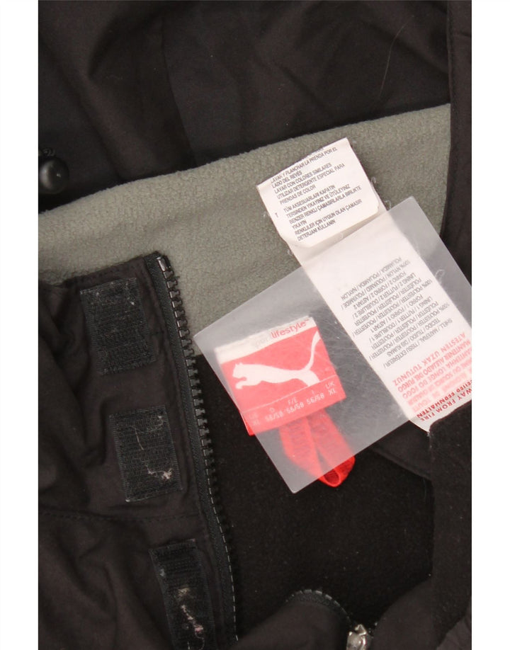 Jaqueta corta-vento masculina Puma com capuz e pulôver UK 42 XL poliéster preto