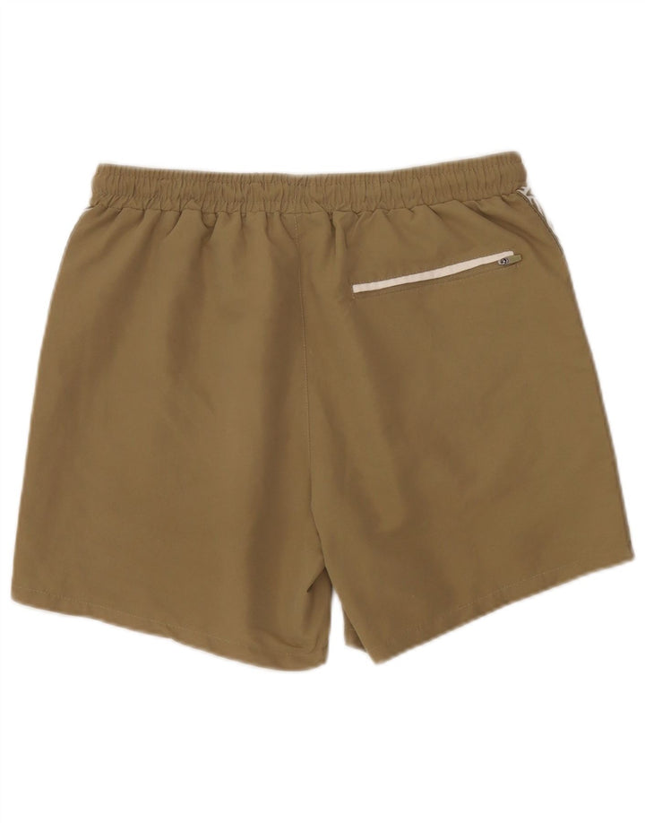 Umbro Shorts de natação masculino gráfico grande poliéster colorblock cáqui