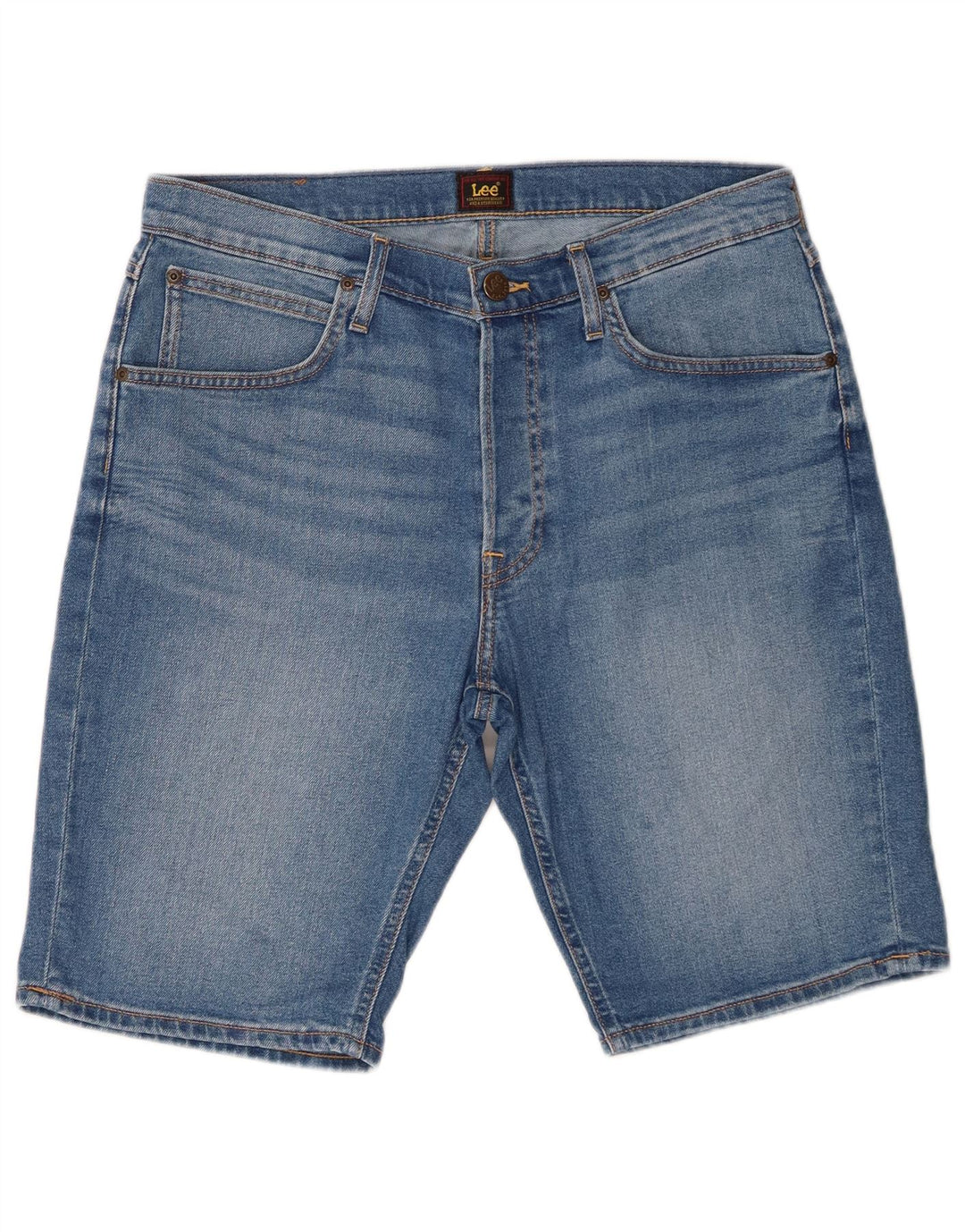 Shorts jeans masculino Lee W33 algodão azul médio