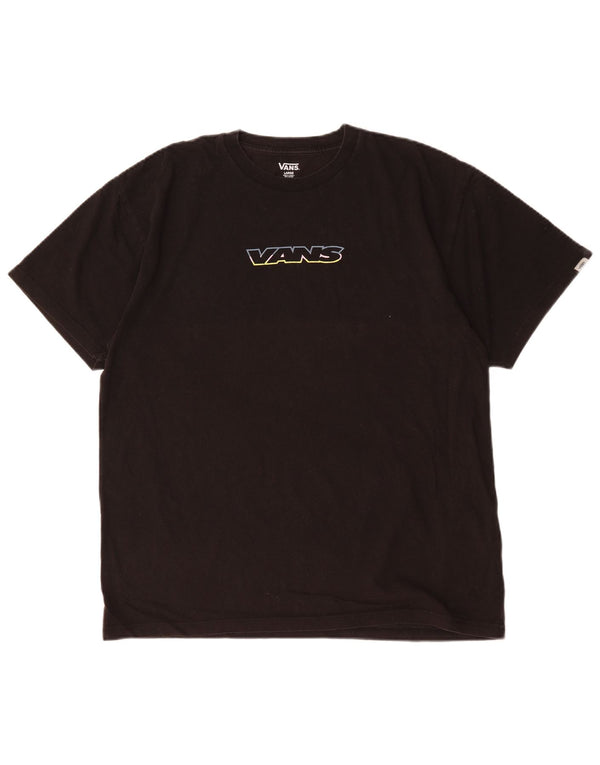 Camiseta Vans masculina gráfica grande algodão preto