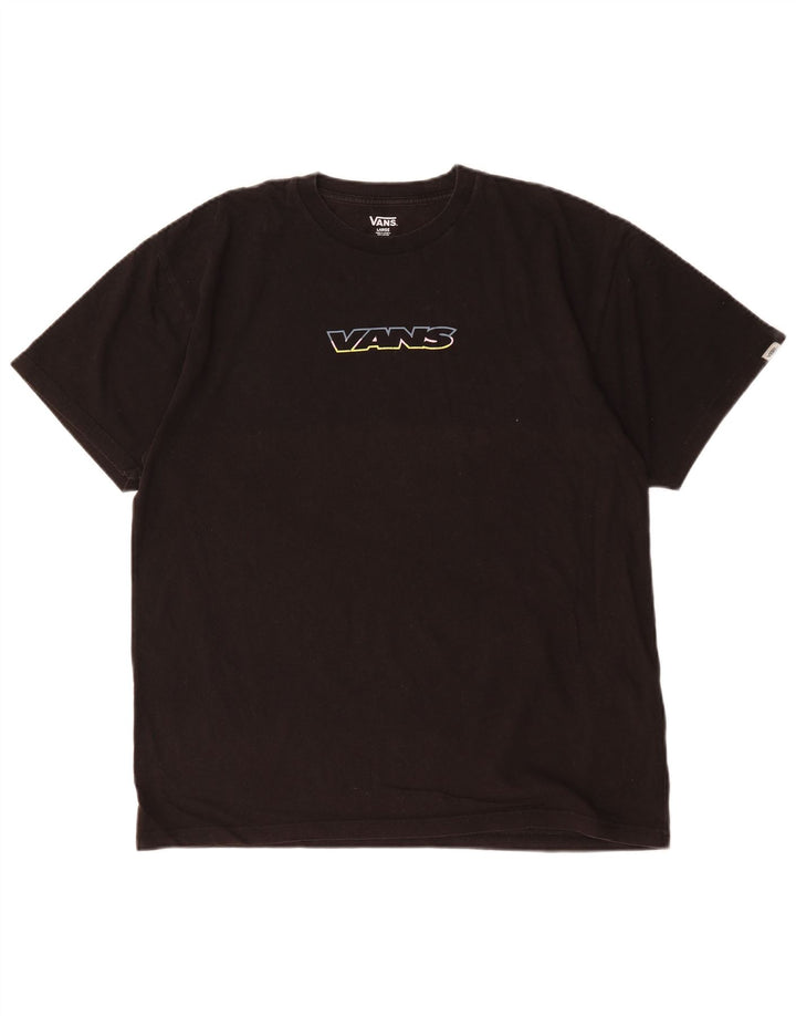 Camiseta Vans masculina gráfica grande algodão preto