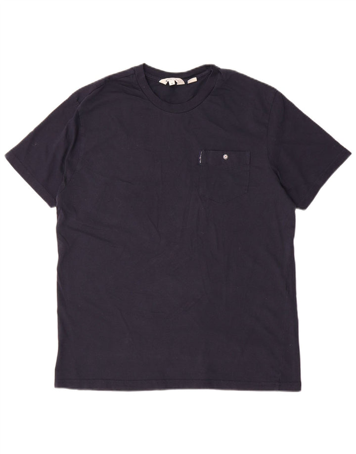 Camiseta masculina BEN SHERMAN de algodão azul marinho médio