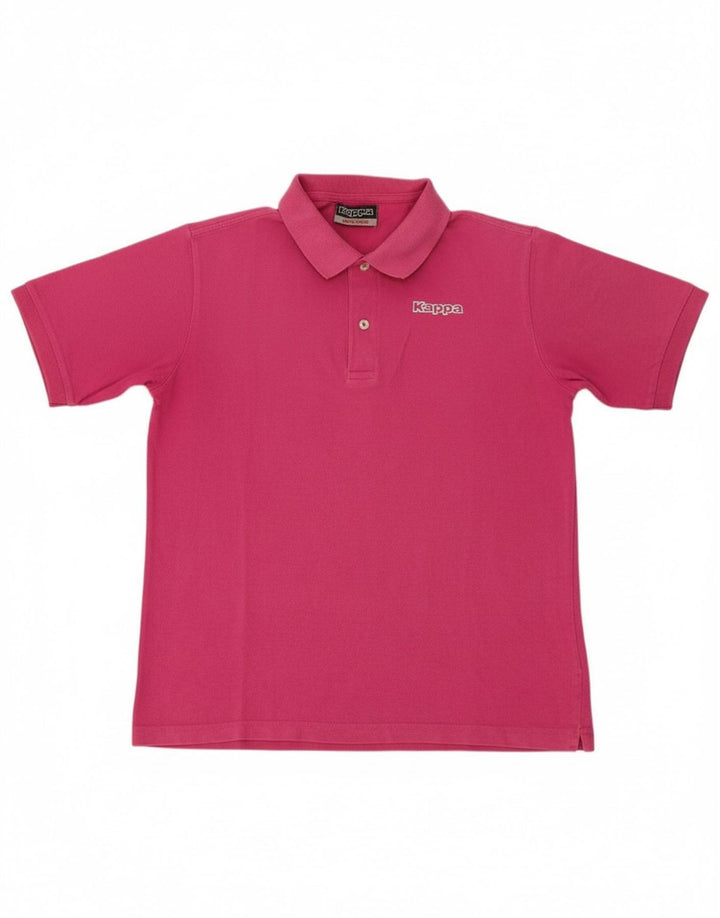 Camisa polo masculina KAPPA médio algodão rosa