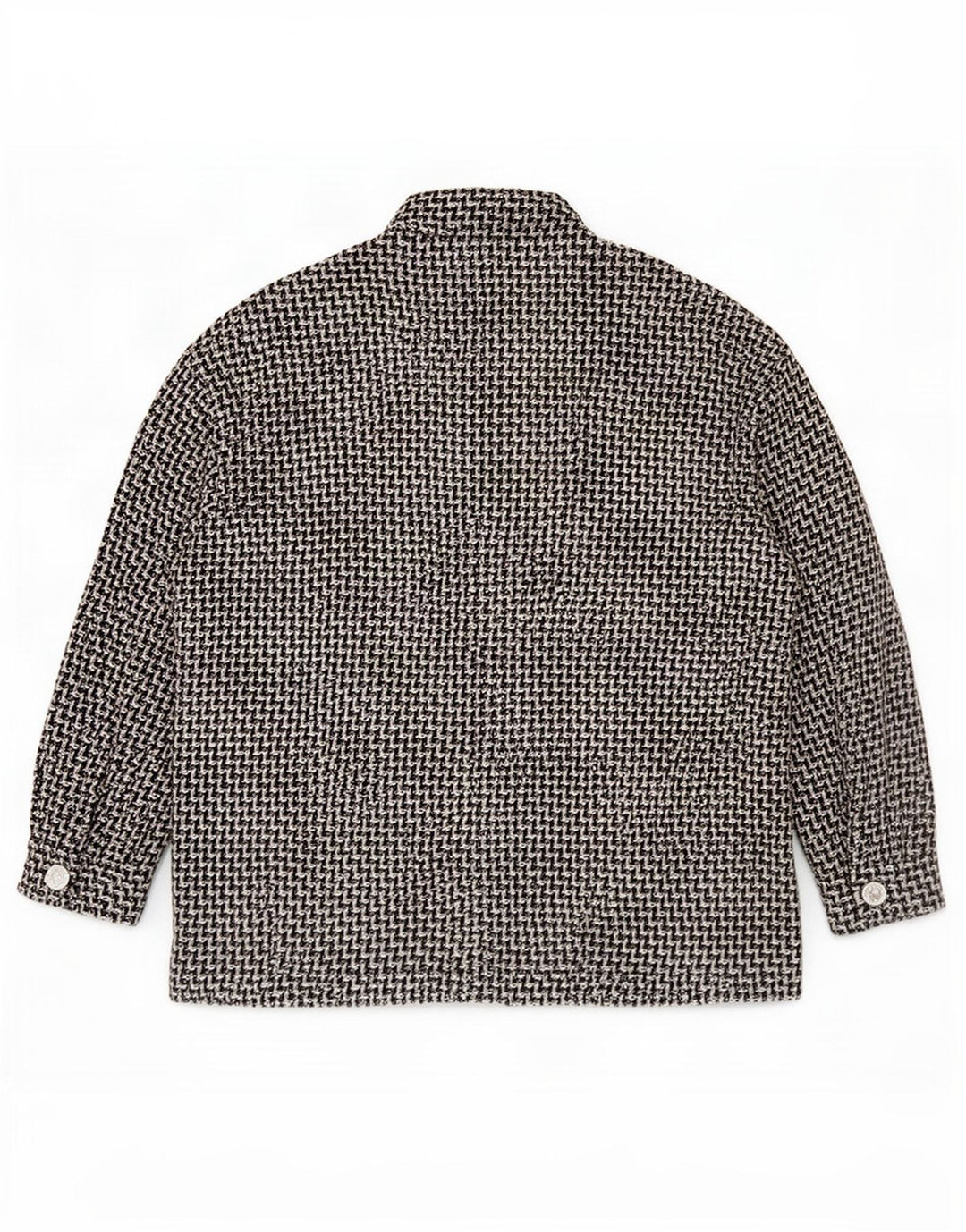 Zara Jaqueta Bomber Feminina Oversized Reino Unido 14 Médio Preto Houndstooth Algodão