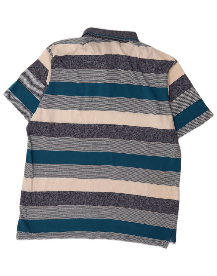Camisa polo masculina Pierre Cardin Regular Fit grande listrada multicolorida