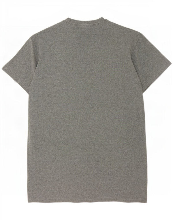 Camiseta masculina Vans pequena algodão manchado cinza