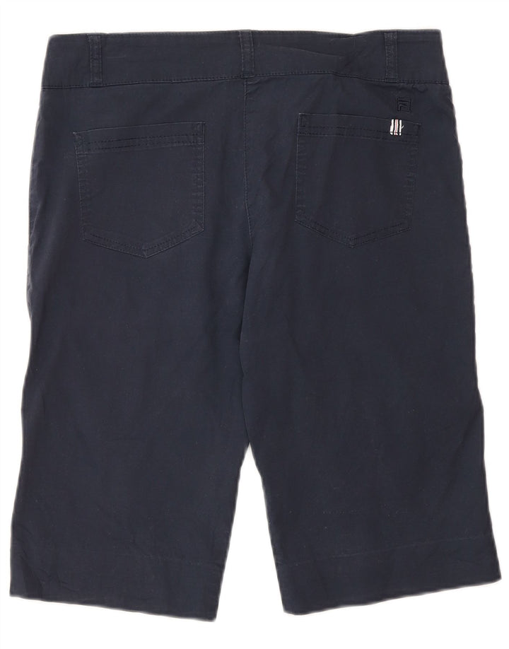 Shorts Chino Feminino Fila IT 42 Médio W30 Azul Marinho Algodão