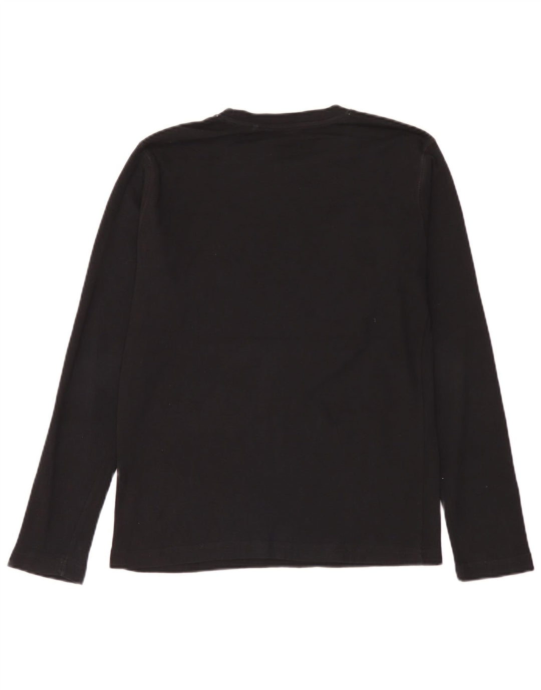 Guess Top gráfico feminino manga comprida Reino Unido 14 grande algodão preto