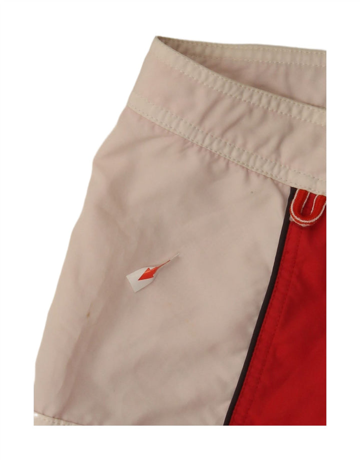 Sundek Mens Graphic Natação Shorts Grande Colorblock Vermelho