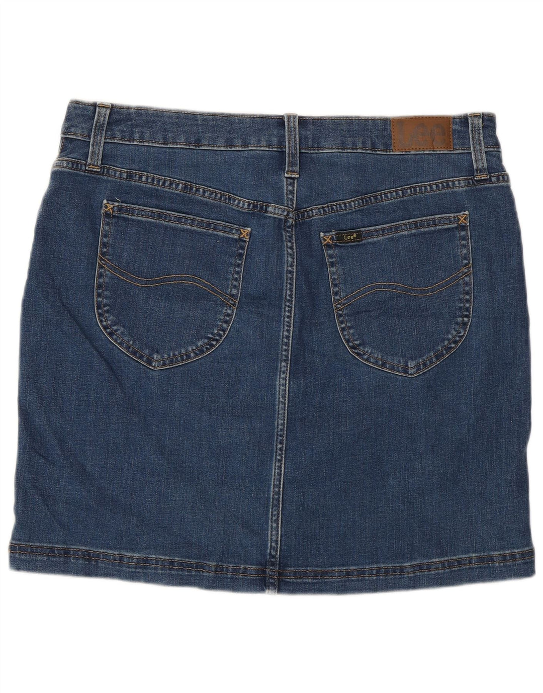 Saia jeans Lee feminina Skort EUA 12 grande W32 azul