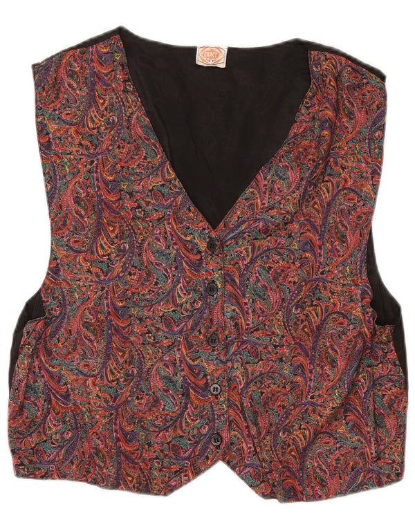 Colete feminino vintage IT 44/46 médio paisley multicolorido