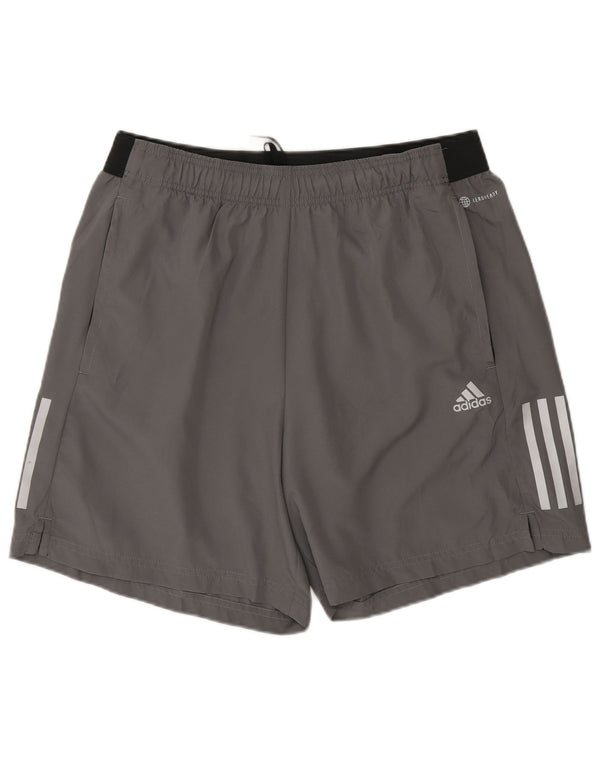 Adidas Mens Aeroready Sport Shorts Grande Cinza Colorblock Poliéster