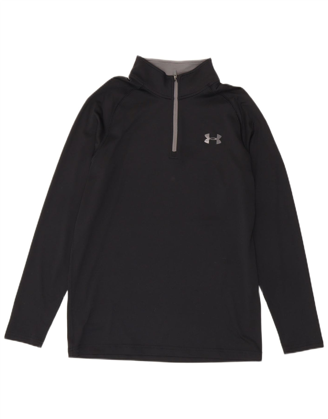 Under Armour Masculino Heat Gear Zip Neck Pulôver Treino Top Pequeno Preto