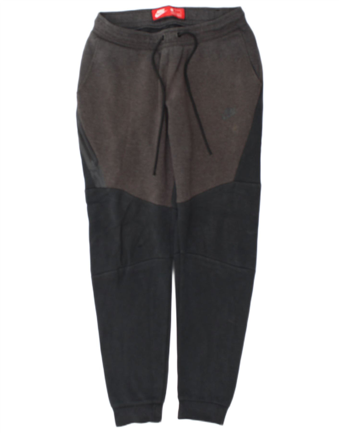 Calça de treino masculina Nike Joggers cinza médio algodão colorblock