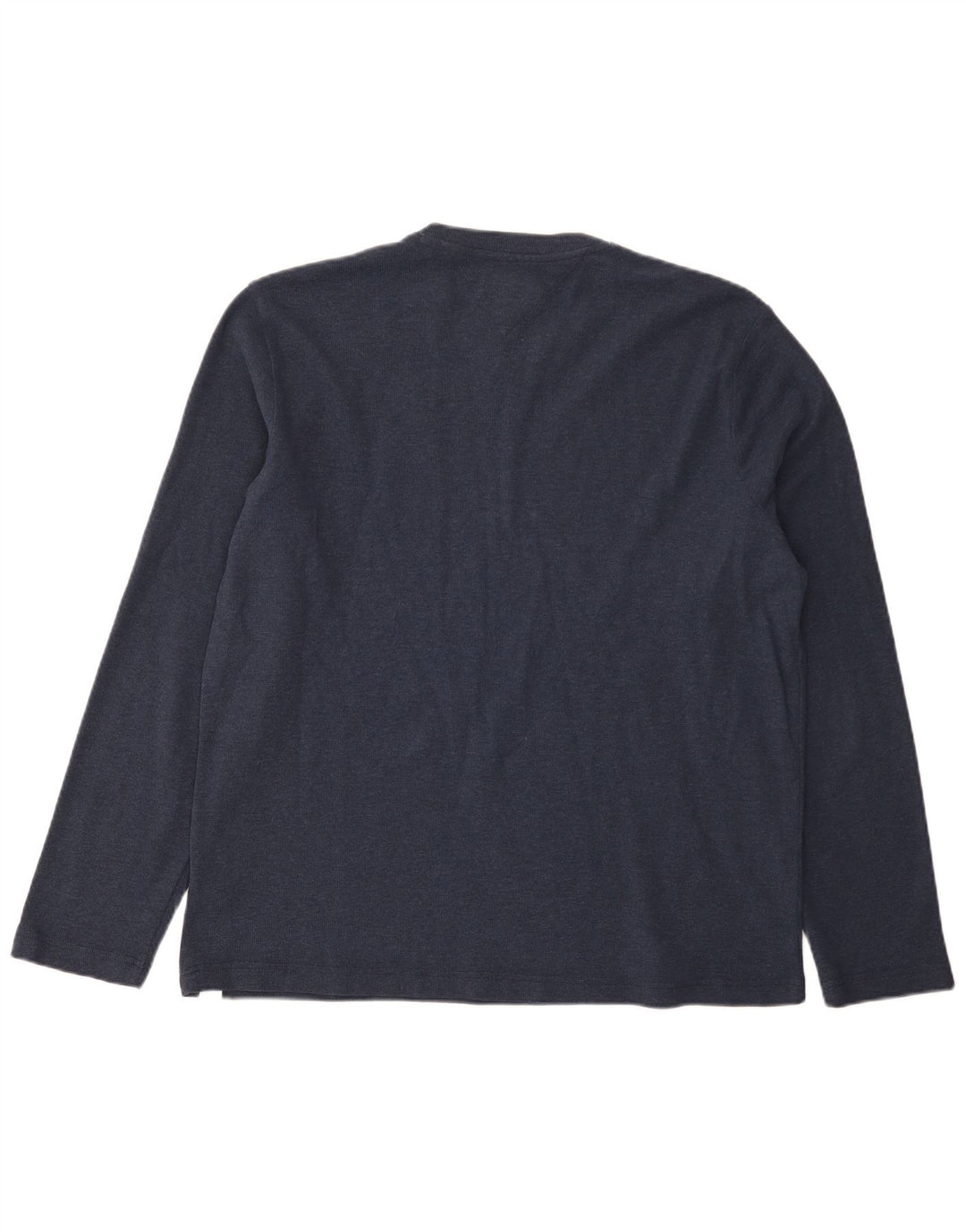 Tommy Hilfiger Mens Top Manga Longa XL Azul Marinho Algodão