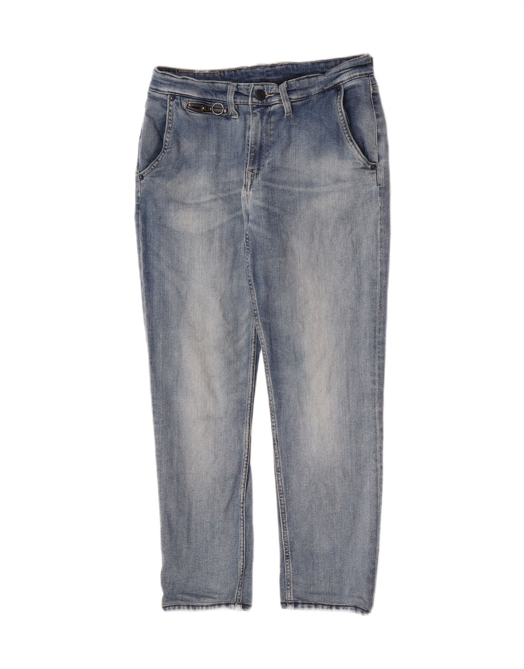 Jeans retos femininos Levi's W30 L25 algodão azul