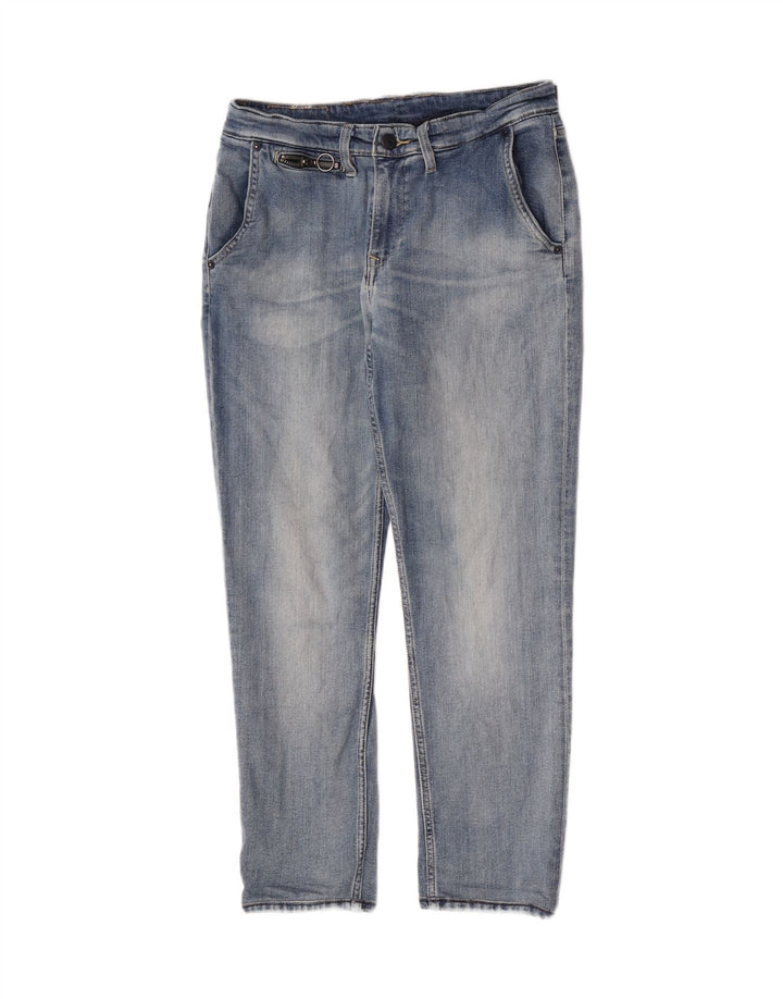 Jeans retos femininos Levi's W30 L25 algodão azul