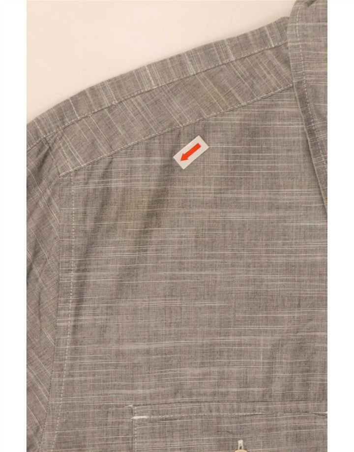 Camisa masculina Quiksilver XL algodão listrado cinza
