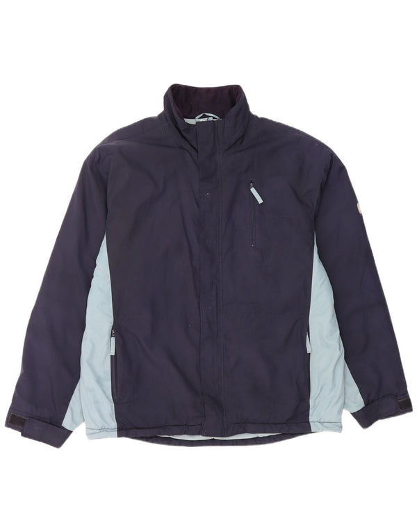 Jaqueta corta-vento masculina Puma UK 38 poliéster colorblock azul marinho médio
