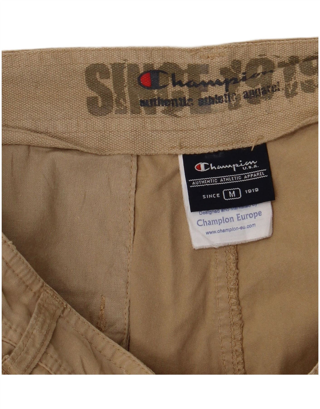 Shorts cargo masculino Champion médio W30 algodão bege